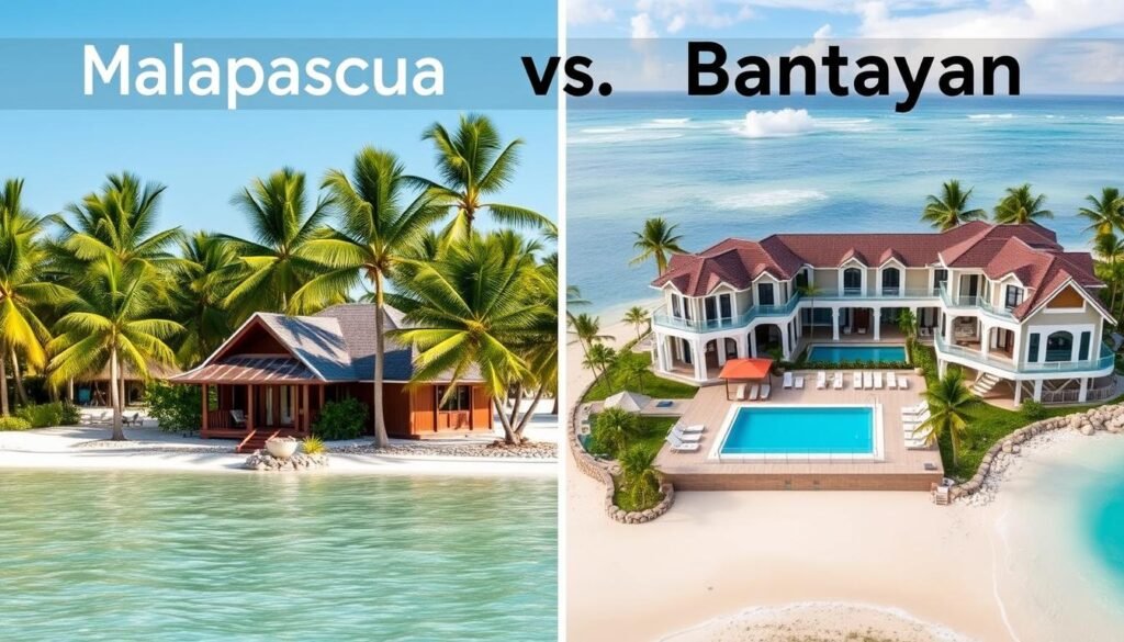 Comparison of resort accommodations on Malapascua vs Bantayan Island