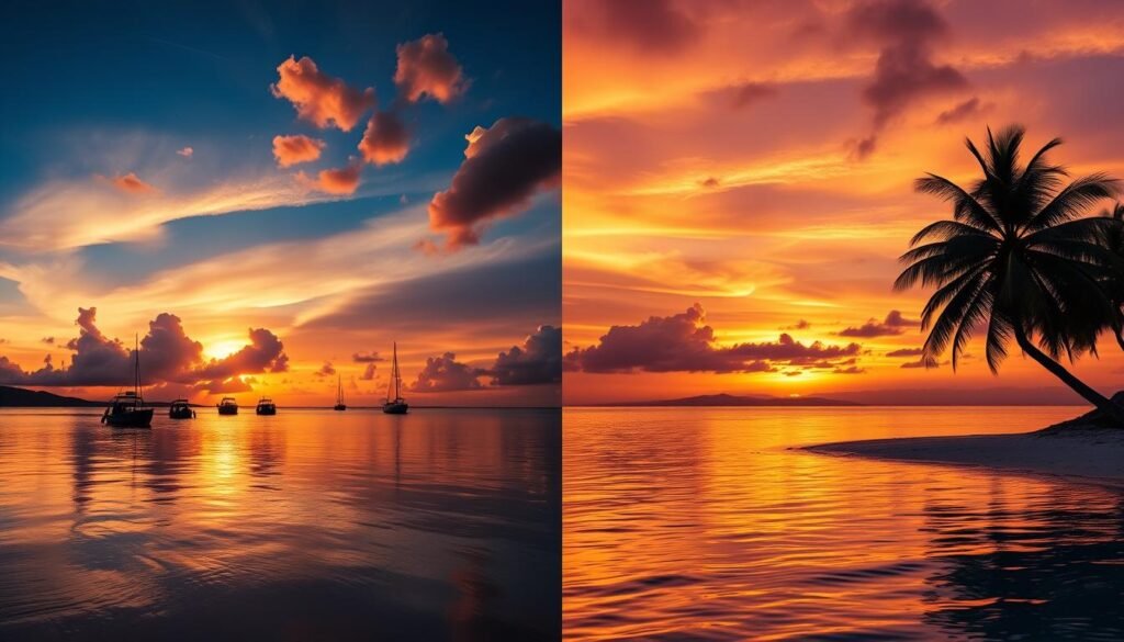 Sunset views from both Malapascua and Bantayan Island beaches